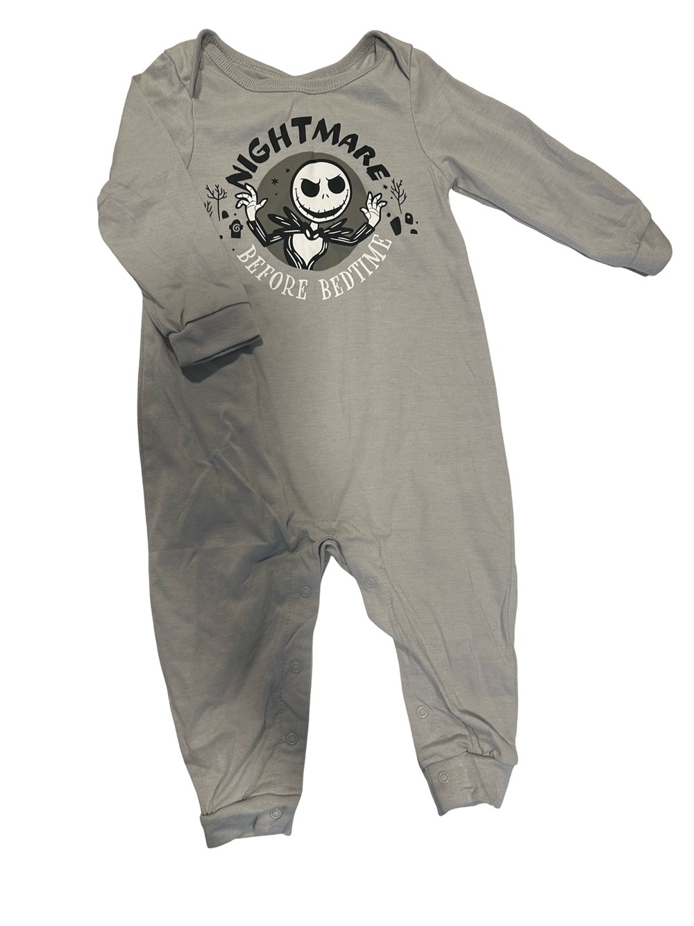 Disney Grey 'Nightmare Before Bedtime' Graphic One-Piece